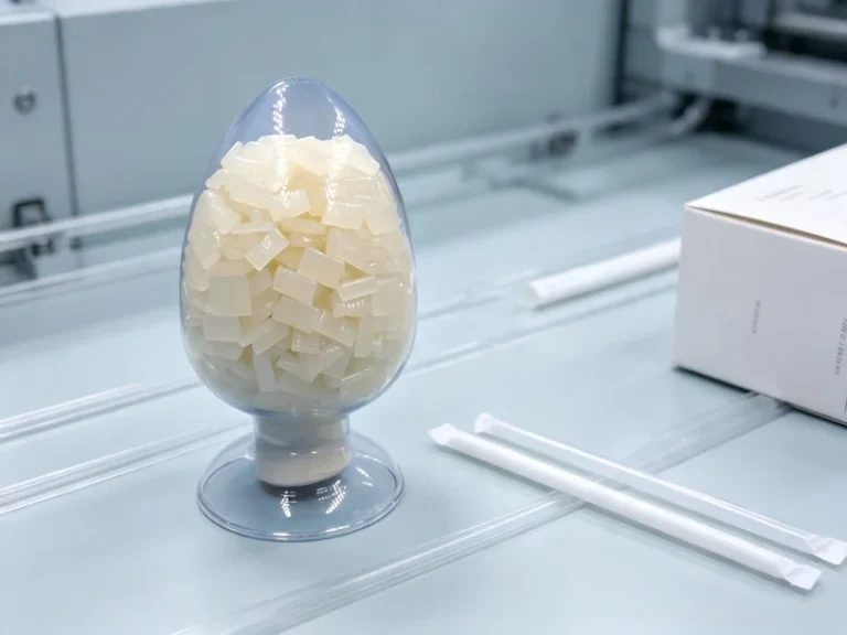 straw adhesion with hot melt adhesive